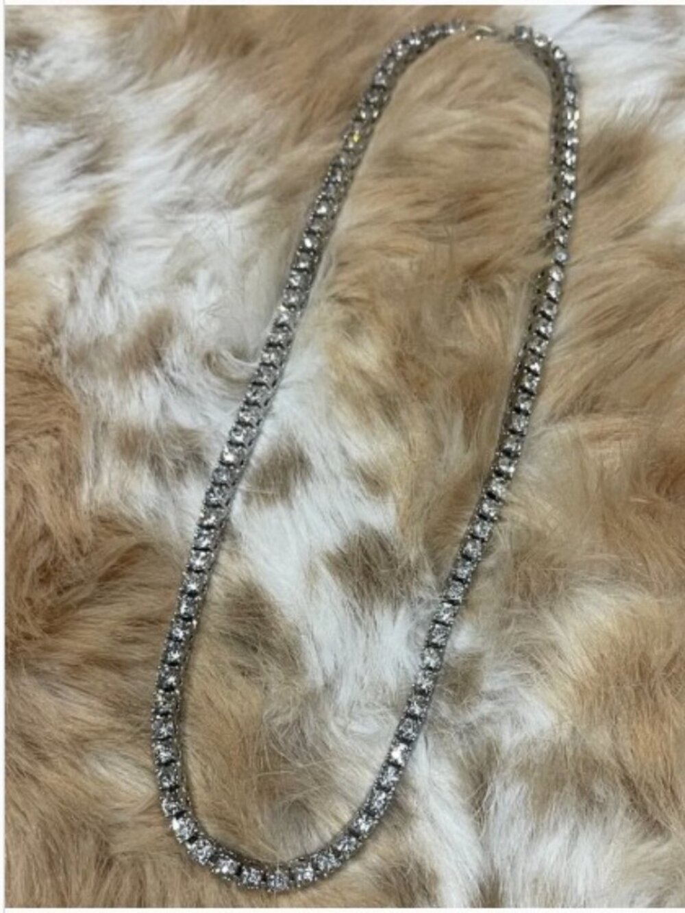 SALE Gorgeous Silver tennis Necklace